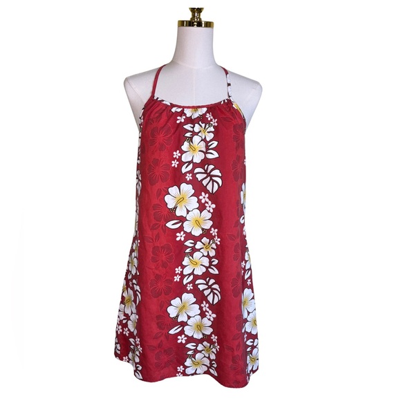 Vintage Hilo Hattie Red Hawaiian Dress - Picture 1 of 10